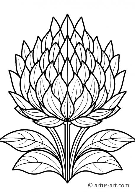 Artischocken-Mandala Ausmalbild